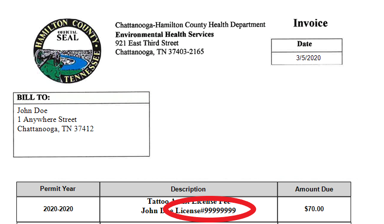 Your License Number can be found on your Invoice.